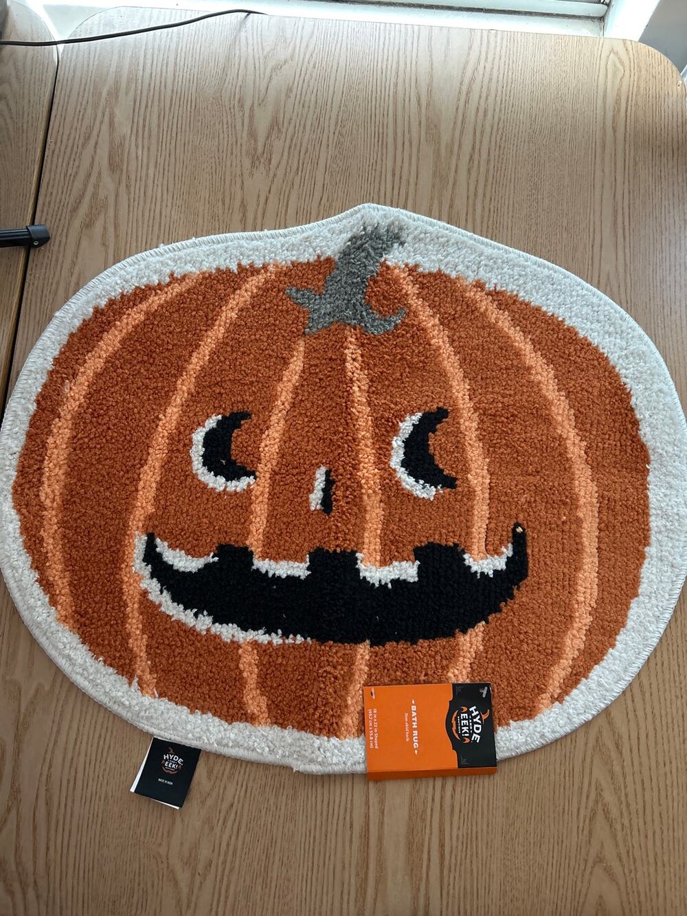 New Hyde and Eek! Halloween Pumpkin Jack O'Lantern Bath Mat Rug Non Skid 18”x22”